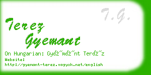 terez gyemant business card